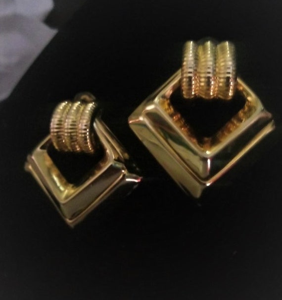 Massive Door Knocker Triangle Statement Vintage H… - image 2