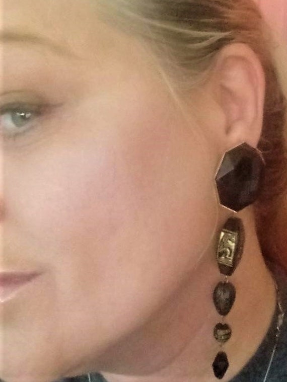 Dramatic LES BERNARD Vintage Signed EGYPTIAN Revi… - image 2