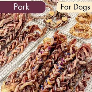 Best dog chews for aggressive chewers, Floral Braided Bully Stick, Safe chews for large dogs, Human grade dog food pet nutritionist approved