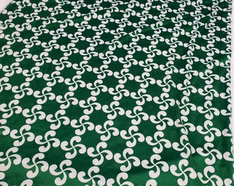 Airy Lauburu Green on White Minky Blanket MADE TO ORDER
