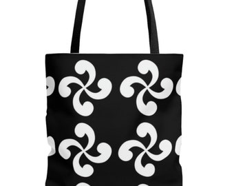 Black Airy Lauburu Tote