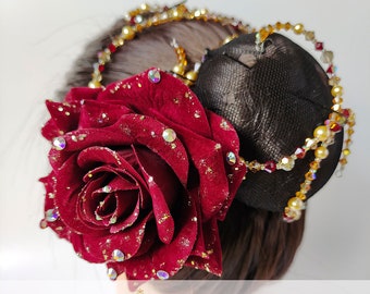 Headpiece for Kitri or Paquita Ballet Variation, Spanish Rose, Spanish Flamenco, YAGP