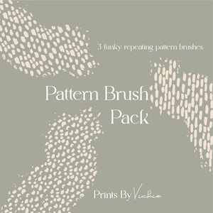 Three patterned Procreate Brushes - Pattern brushes for Procreate iPad