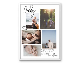 Personalisierte Vatertag Foto-Collage Vorlage (Digitaler Download)