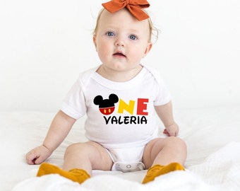 Mickey Mouse First Birthday Shirt - Mickey First Birthday -Disney First Birthday Shirt-Mickey Mouse Birthday Shirt-First Birthday Shirt Girl