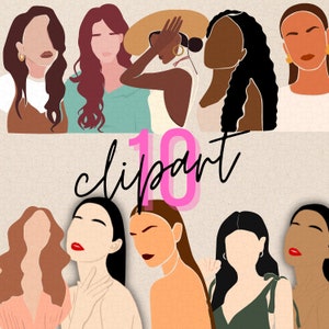 Faceless Woman Clipart, Girl Boss Clipart, Faceles Clipart, Fashion Illustration, minimalist women