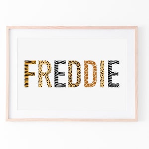 Impressão inicial de animal, Impressão personalizada para berçário, Arte com letras para berçário, Arte de parede com iniciais para decoração de berçário, Arte de parede, Decoração inicial de animal para berçário