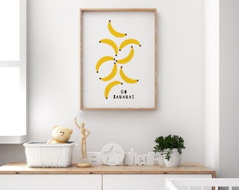 Banana Wall Art Etsy