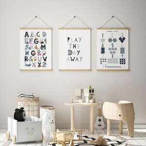 Animal Alphabet Print, Animal Nursery Prints, Kids Room Wall Art ...