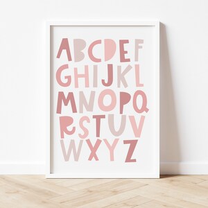Alphabet Print | Nursery Decor | Nursery Wall Art | Alphabet Poster | Nursery Print| Children&#39;s Wall Art | ABC Wall Art | Educational Print