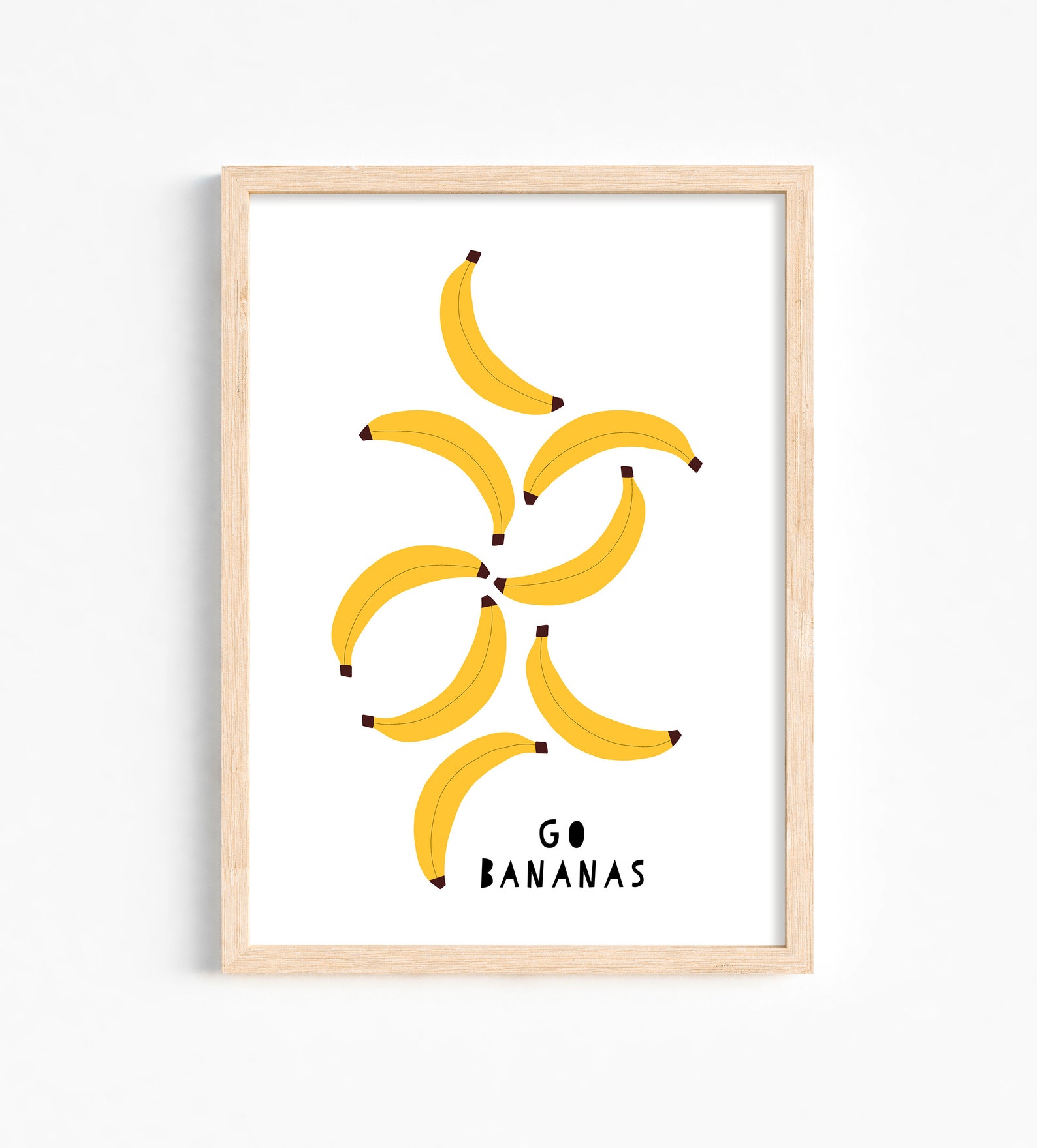 Banana Wall Art Print Fruit Wall Art Nursery Wall Art Etsy