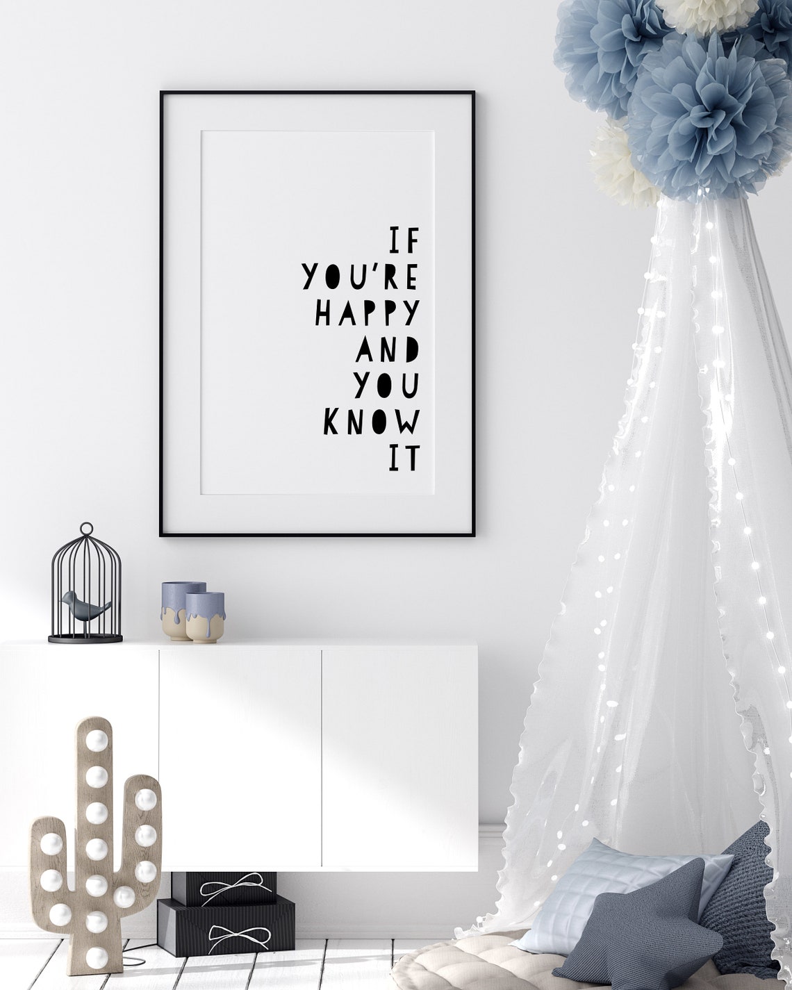 Happy Quote Nursery Decor Nursery Wall Art Kids Room Decor Etsy
