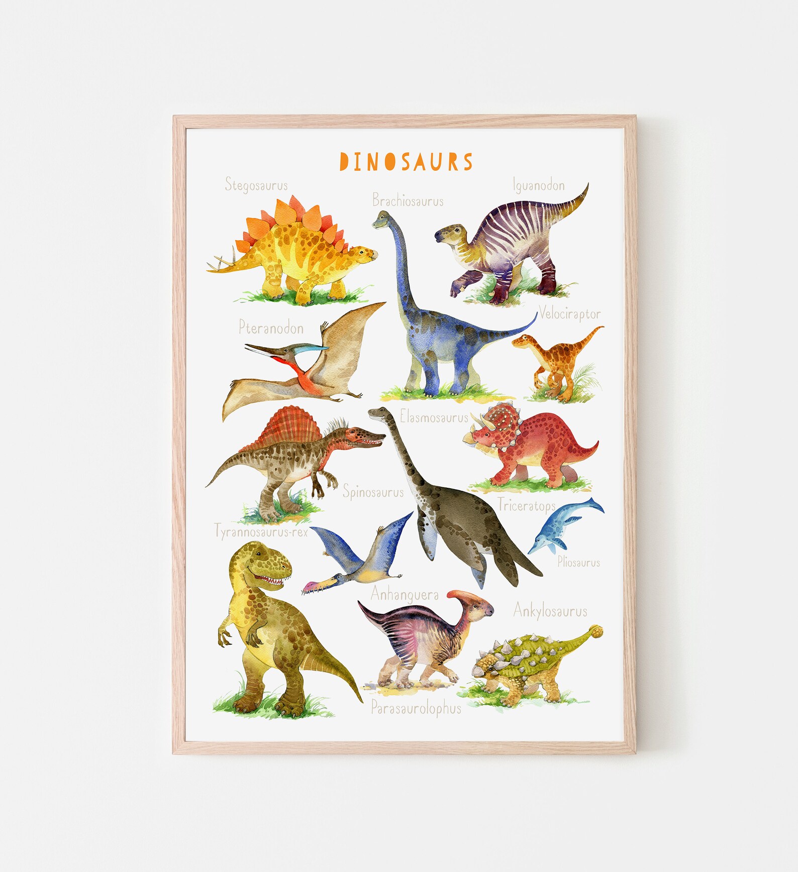 Dinosaur Print Dinosaur Poster Nursery Decor Nursery | Etsy