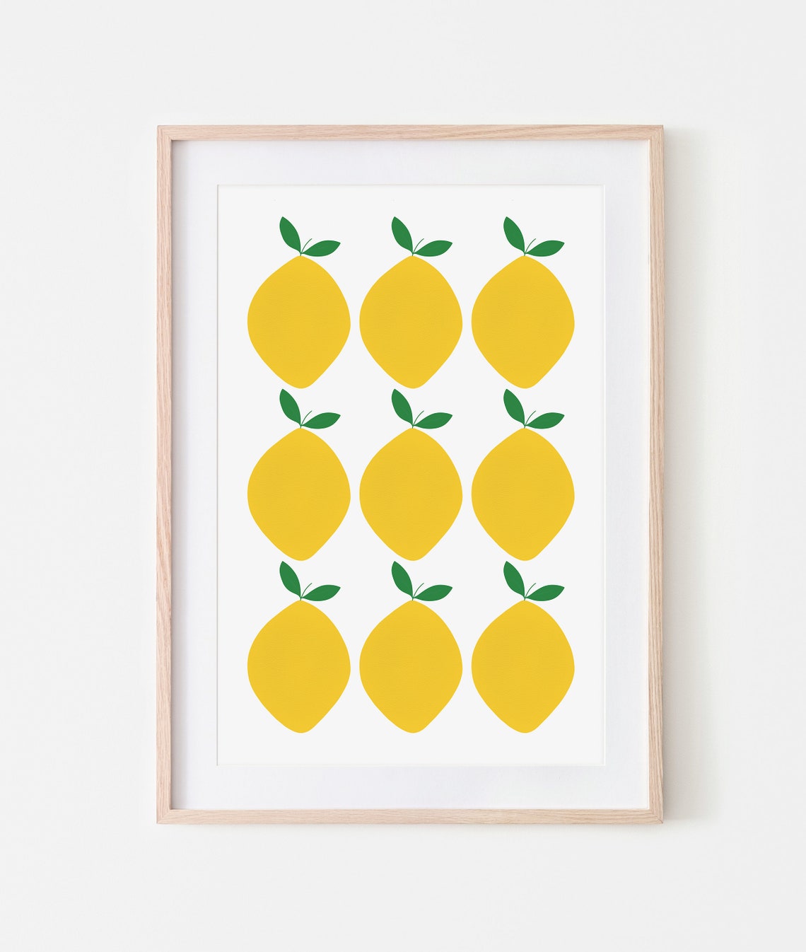 Lemon Wall Art Print Fruit Wall Art Nursery Wall Art Lemon Etsy