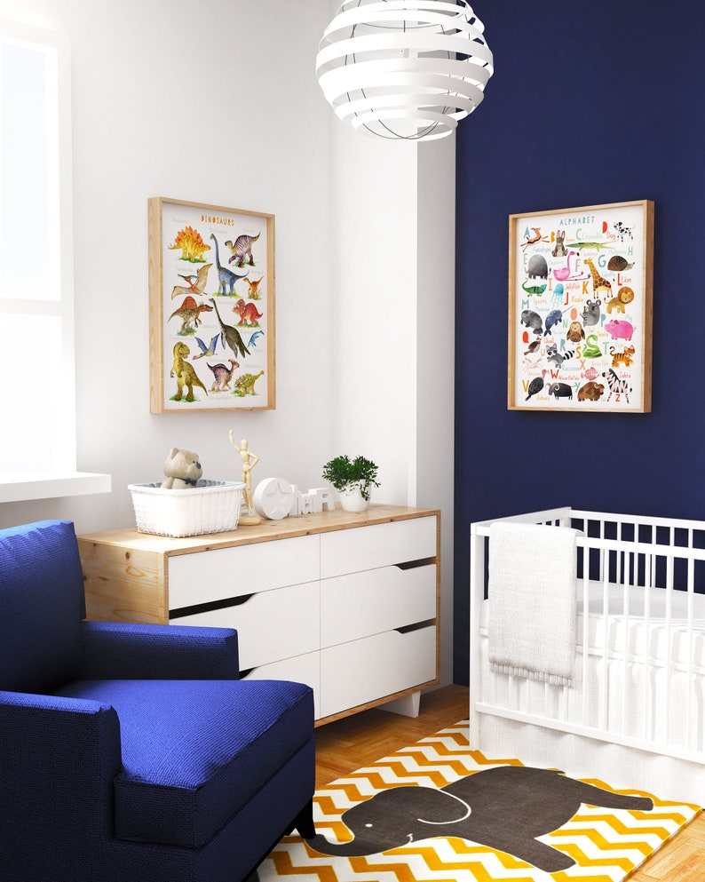 Animal Alphabet Print Nursery Decor Animal Nursery Prints Etsy