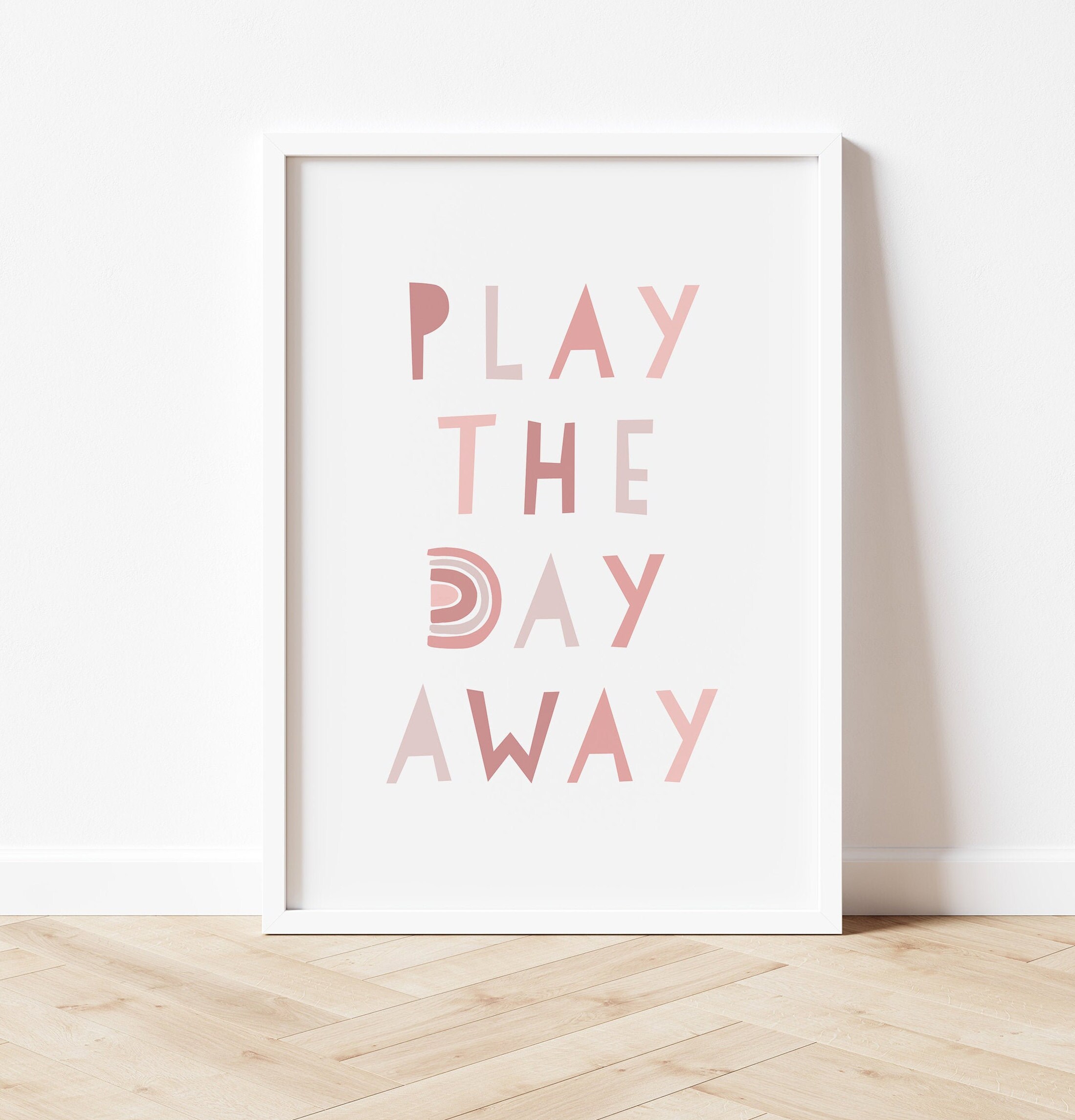 Roze spel citaat Kinderkamer decor Kids kamer muur kunst