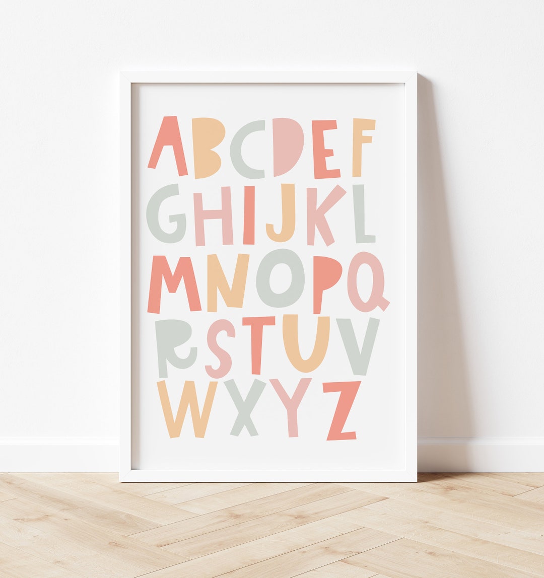 Alphabet Print | Nursery Decor | Nursery Wall Art | Alphabet Poster ...