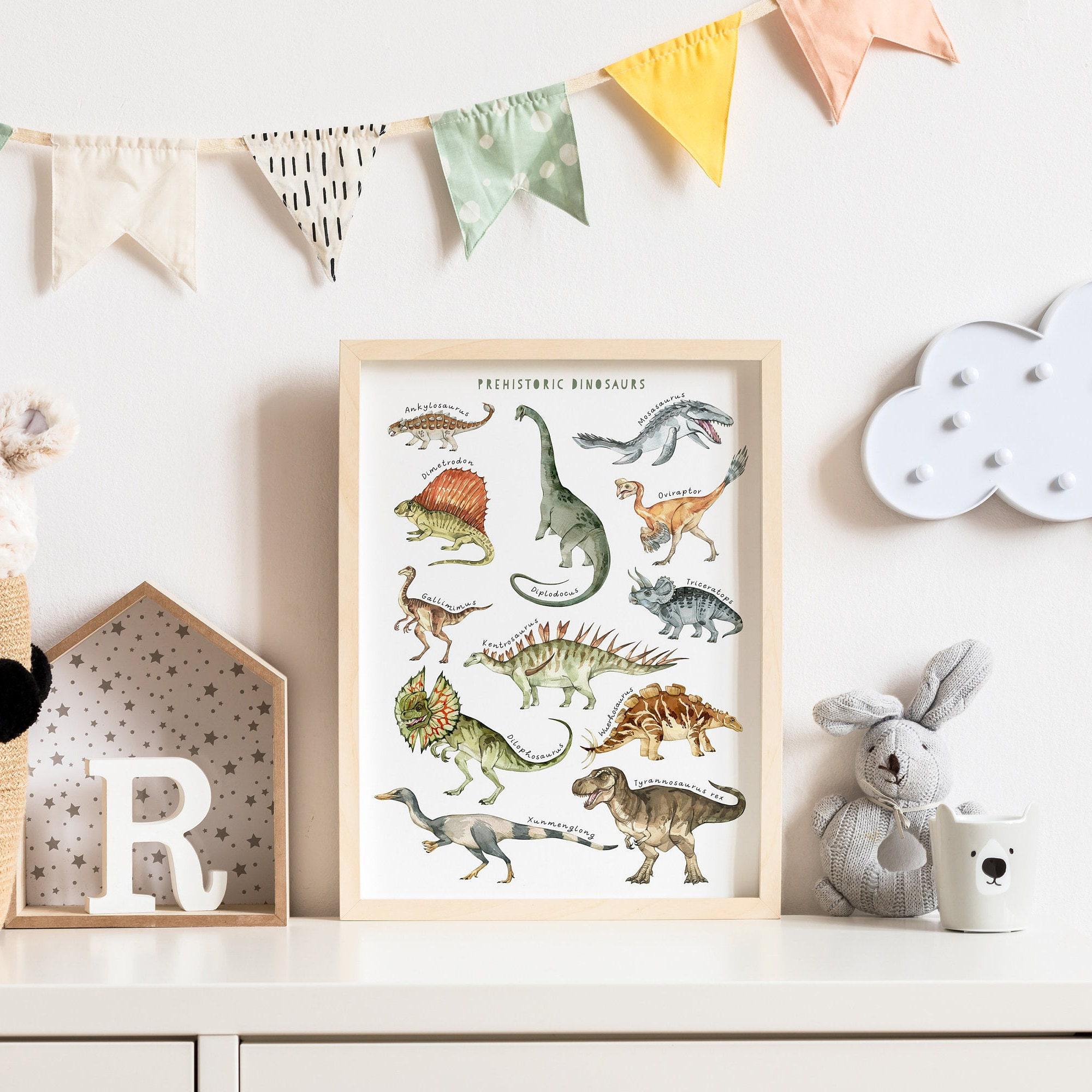 Dinosaur Nursery Decor, Boys Room Decor, Kids Bedroom Art, Children's ...