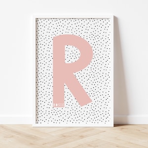 Personalised Initial Name Print | Nursery Print | Girls Bedroom Decor | Nursery Wall Art | Children&#39;s Bedroom Wall Decor | Nursery Art