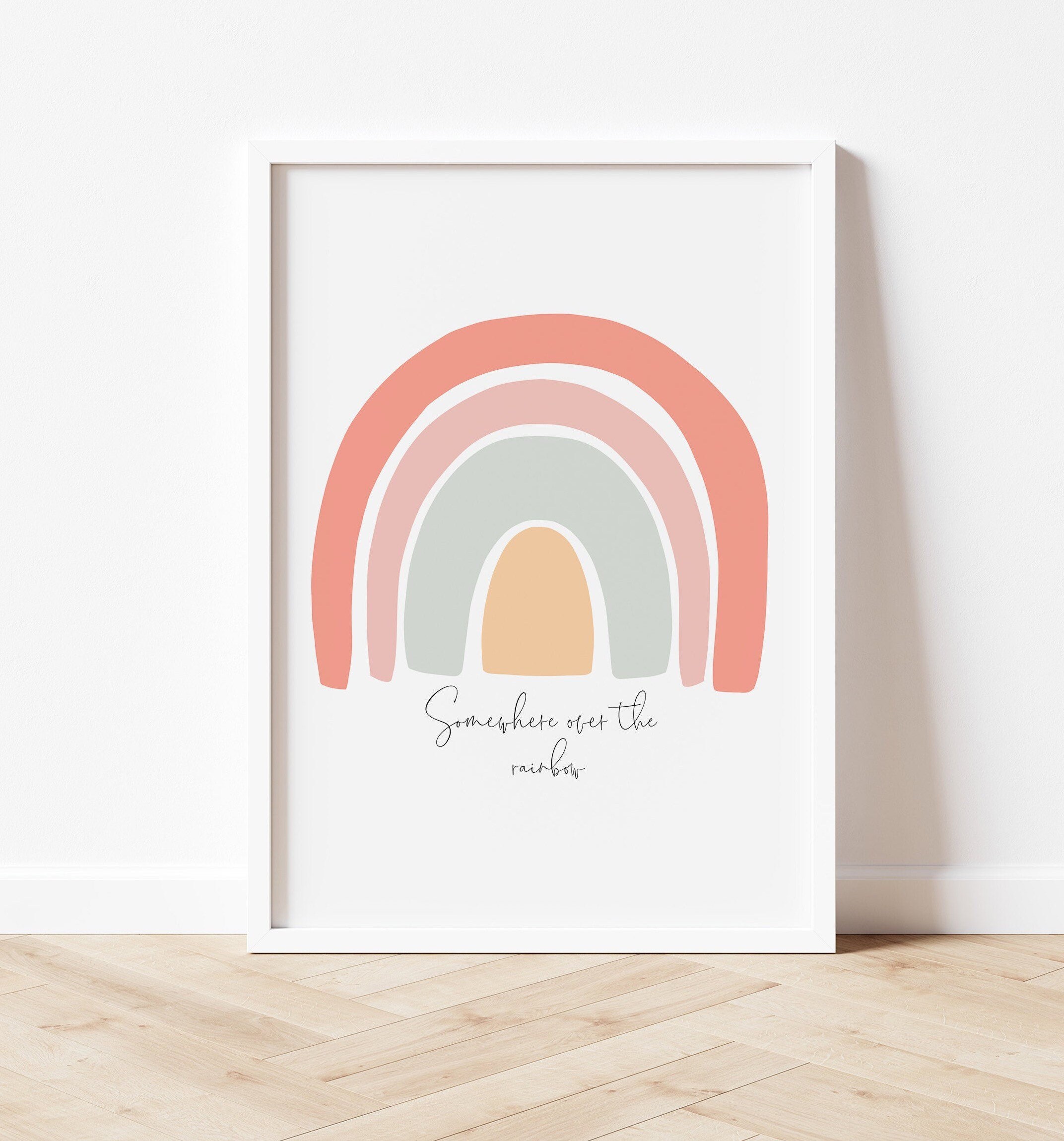 Arco iris pastel cartel arco iris decoración infantil Etsy