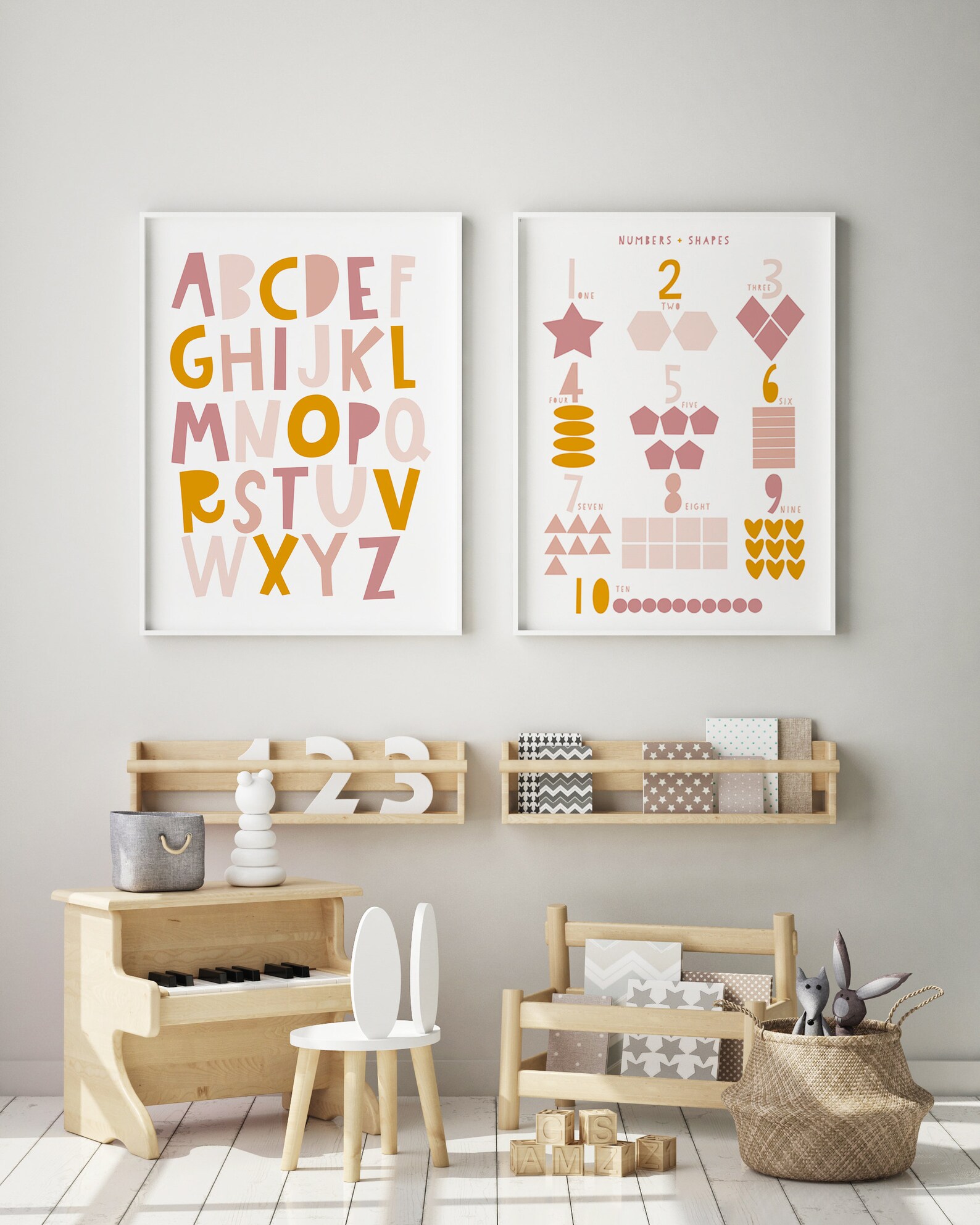 Alphabet Print Nursery Decor Nursery Wall Art Alphabet | Etsy