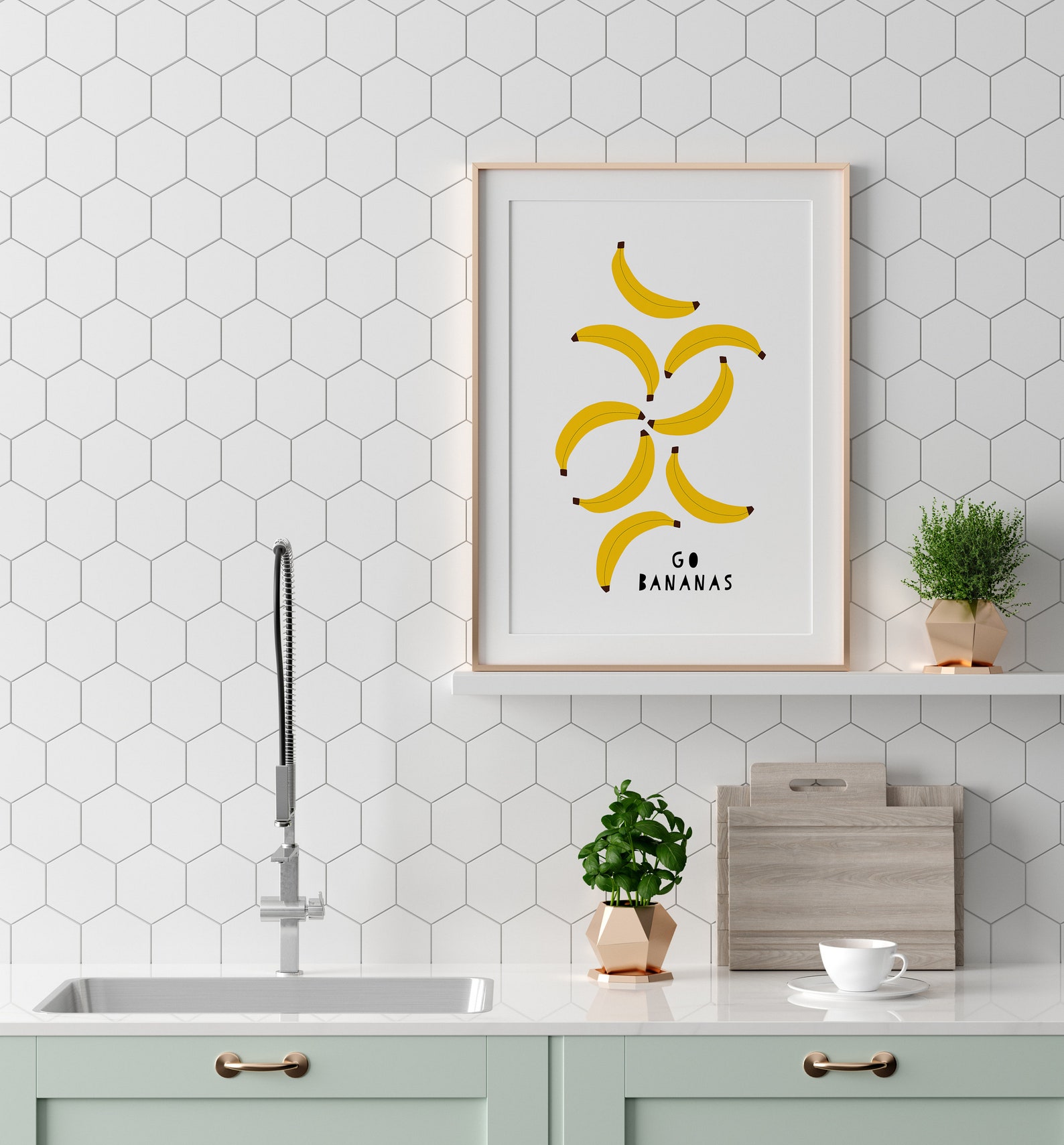 Banana Wall Art Print Fruit Wall Art Nursery Wall Art Etsy