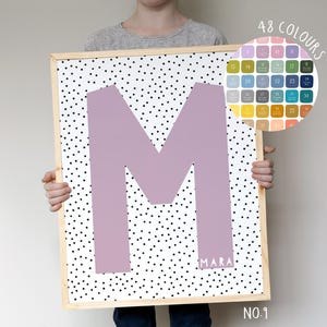 Personalisierte Initial Name Print | Kinderzimmer Poster | Mädchen Schlafzimmer Dekor | Kinderzimmer Wand Kunst gerahmt | Kinderzimmer Wand Dekor | Wandkunst