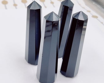 50 grams + Natural Black Tourmaline Tower, Black Tourmaline Point, Energy Crystal Tower, Obelisk Crystal, Healing Crystals, 3''-3.5'