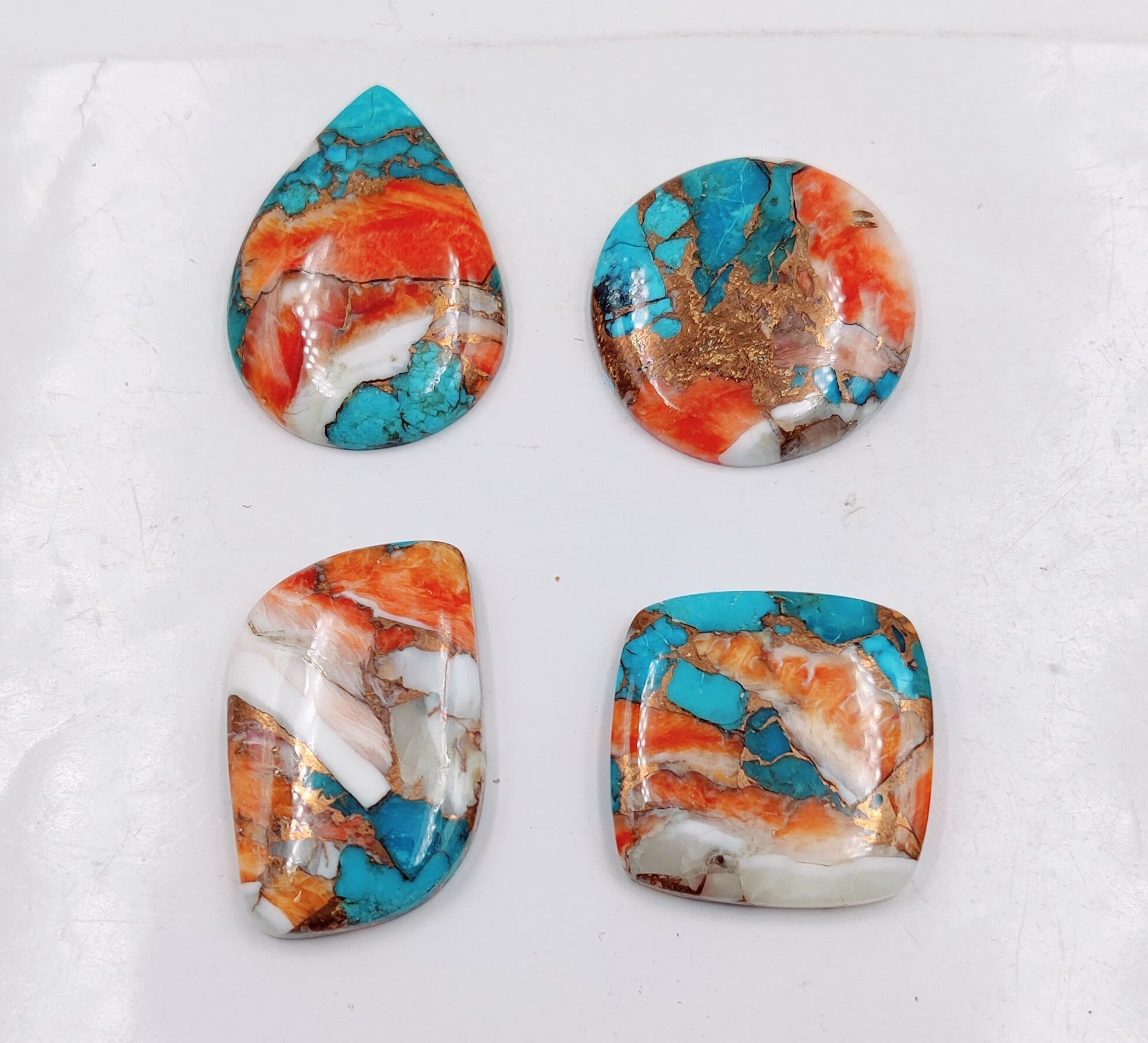 Orange turquoise stone deals