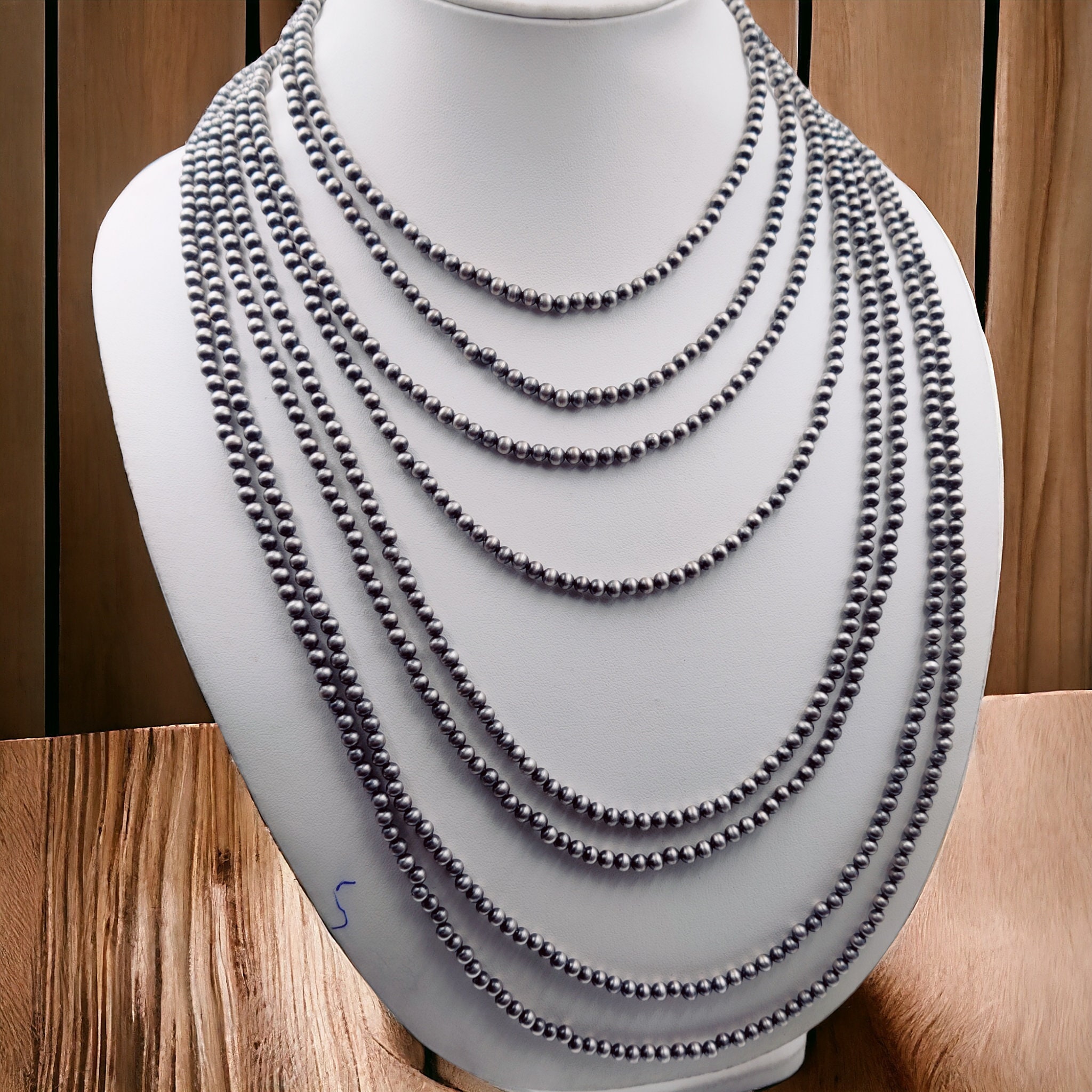 Navajo 5 Mm Oxidized 92.5 Sterling Silver ,navajo Style