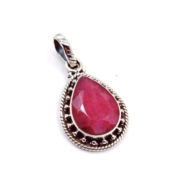 Red beryl Pendent silver pendant, 925 sterling silver pendant, wedding jewellery, silver jewellery boho jewellery