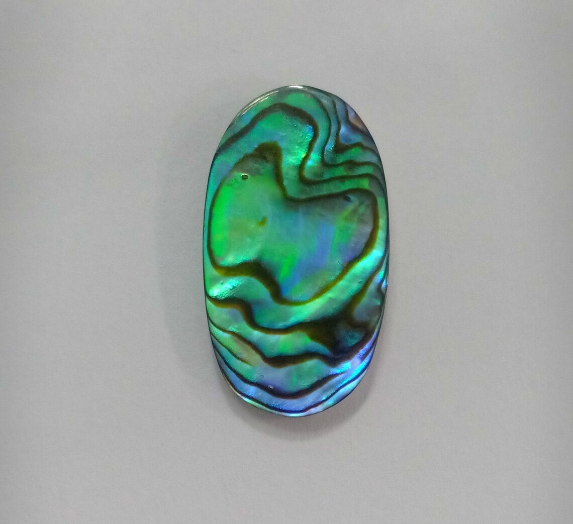 Natural Abalone stone 14x25x3 mm ovel shape gemstone Etsy