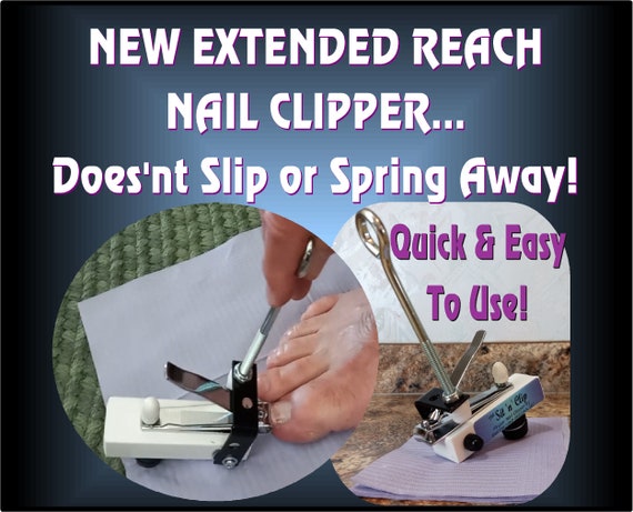 Easy New Extended Reach Nail Clipper for Seniors Arthritic Hands Hard to  Clip Fingernails and Toenails No-slip Nail Clipper 