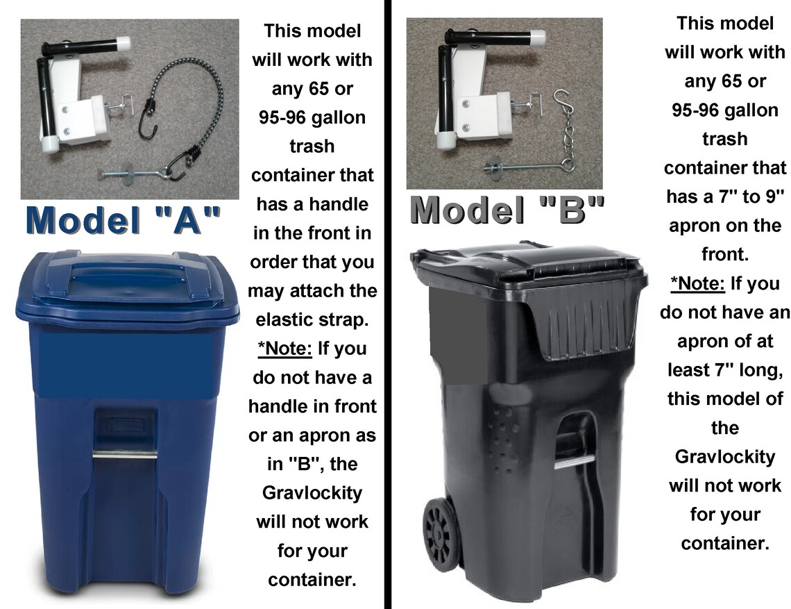 Trash Can Lid Lock Keyless Gravity Enforced Keeps out Etsy