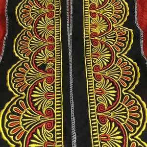 6cm x1  yard Hmong embroidery fabric ribbon (T47) 2.4 inches x1 yard