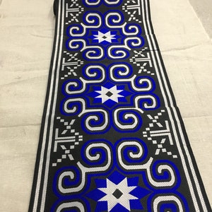 7.8  inches x 1 yard Hmong fabric ribbon (D121)