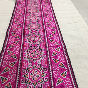 7.8  inches x 1 yard Hmong fabric ribbon (D124)