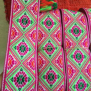 4.8cmx 2 yards Hmong ribbon (D301)
