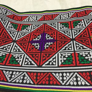 7.8  inches x 1 yard Hmong fabric ribbon (D114)