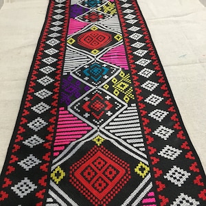 7.8  inches x 1 yard Hmong fabric ribbon (D107)