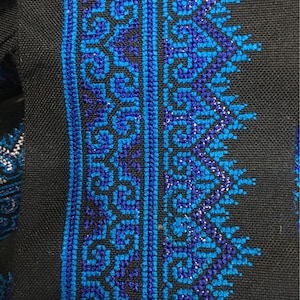 2 inches x 1yard Hmong machine embroidery fabric ribbon ( T48)