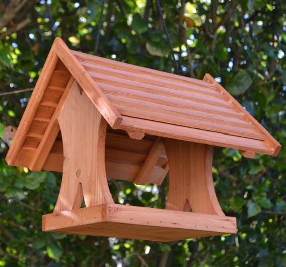 Lodge Wooden Bird Feeder Etsy