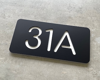House Numbers | House Number Signs | Unit Numbers | Apartment Numbers | Letterbox Numbers | Address Sign Plaque | Mini with Backing 20x10cm