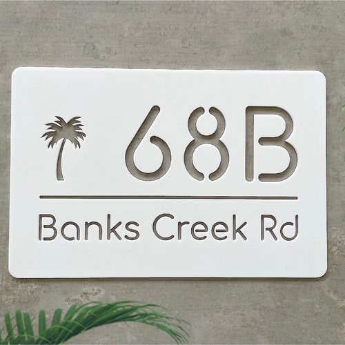 Large Number Address Sign House Number Sign Letterbox Sign Etsy Australia