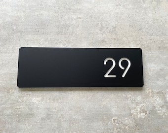 House Numbers | Unit Numbers | House Numbers | Door Numbers | Letterbox Numbers | Mailbox Address Sign Signage Plaque | 30x10cm with Backing