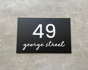 House Numbers | Address Sign | Street Sign | Address Plaque | Home Address | Door Numbers | Door Plaque | Mailbox | Script Number 30x20cm