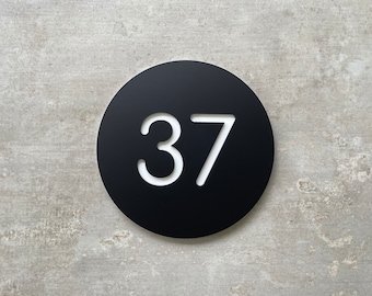 House Numbers | Unit Number | House Number Sign | Housewarming Gift | Letterbox Sign Plaque | Mailbox Numbers | AirBnB | Circle with Backing