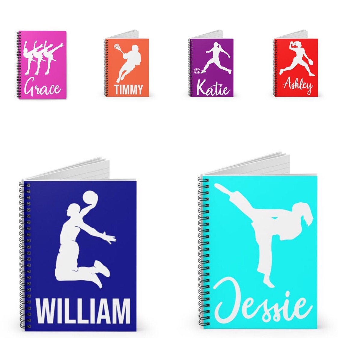 Personalized Sports Themed Notebook Swimmer Notebook Etsy