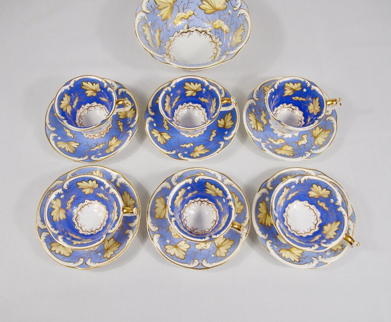 Antique Rockingham Neo-rococo Part Tea Set Puce Griffin Mark - Etsy UK