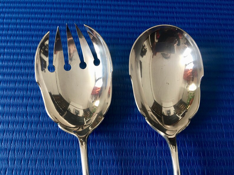 Vintage EPNS Serving Spoon and Fork With Imari Handle 30cm Etsy